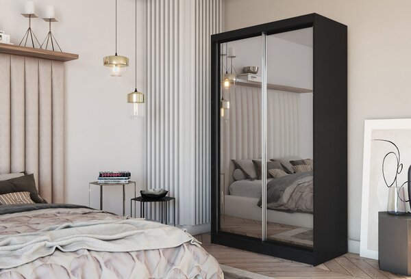Kvalitní Šatní Skříň Debora 120 cm Černá