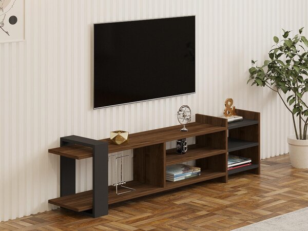 TV stolek/skříňka Zephir (ořech + antracit). Akce -23%
