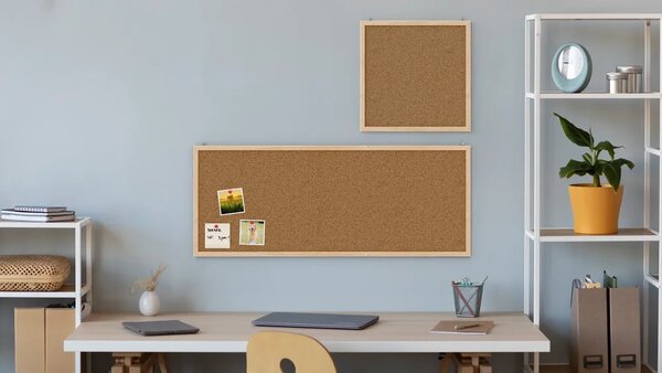 ALLboards korková tabule 100x40 cm dřevěný rám NATURAL