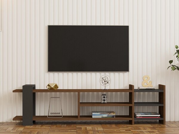 TV stolek/skříňka Zephir (ořech + antracit). Akce -23%