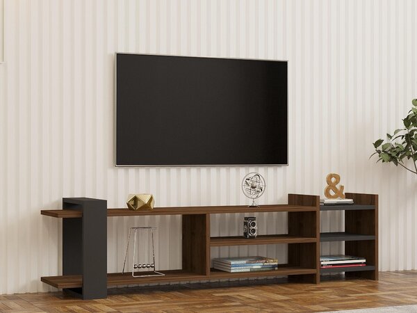 TV stolek/skříňka Zephir (ořech + antracit). Akce -23%
