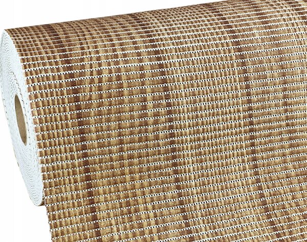 Koupelnová předložka na metry Pěnová předložka Protiskluzová hnědá lamely 300x65 cm