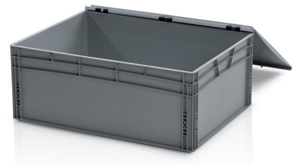 Přepravka EURO s víkem 80x60x33,5 uzavřený úchyt