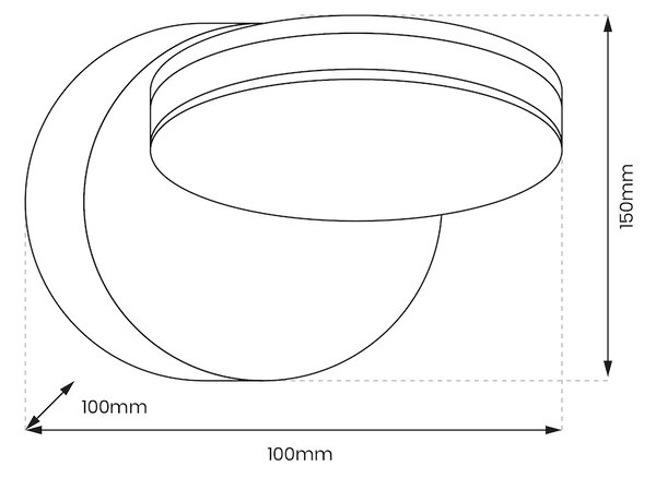 Nástěnné LED svítidlo 360°, 1x LED 6w, 4000k, w