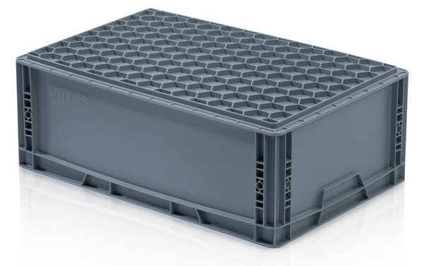 Přepravka EURO 60x40x22 se zesíleným dnem uzavřený úchyt