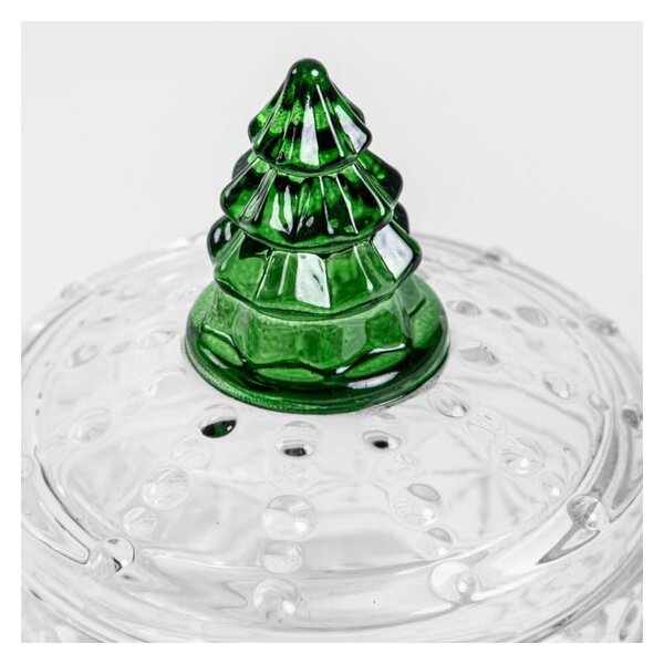 Skleněná dóza na bonbony Vari Christmas 11 cm Homla