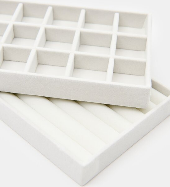 Sinsay - Sada organizérů na šperky 2 pack - krémová