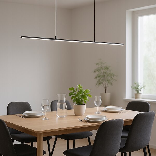 Lampa sufitowa wisząca 120cm 4000K LED Lustr černý Silné jasné světlo