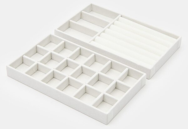 Sinsay - Sada organizérů na šperky 2 pack - krémová