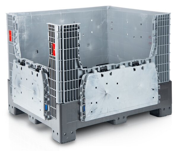Skládací bigbox 120x100x97,5 4 nohy - 2x vkl.okno