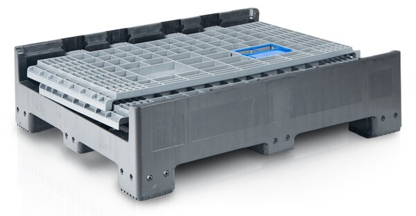 Skládací bigbox 120x100x97,5 4 nohy - 2x vkl.okno