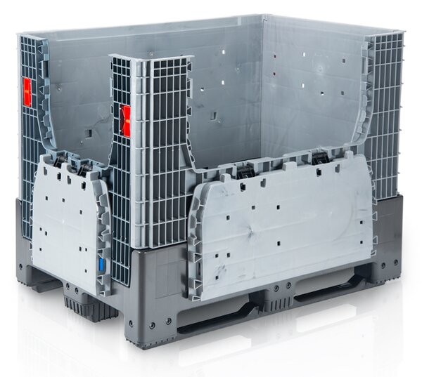 Skládací bigbox 120x80x95 3 ližiny - 2x vkl.okno
