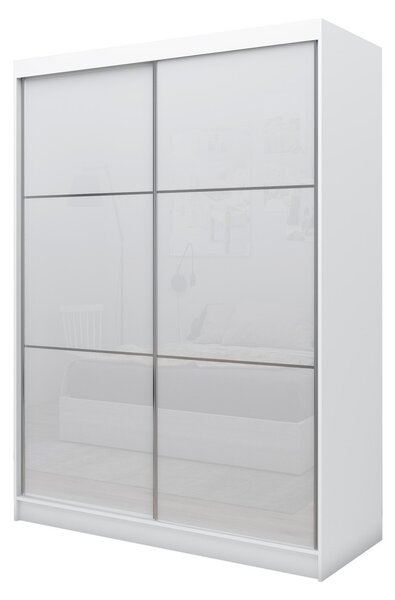 Kvalitní Šatní Skříň Viviana 160 cm Bílá/šedá