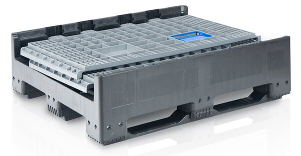 Skládací bigbox 120x100x97,5 3 ližiny - 2x vkl.okno