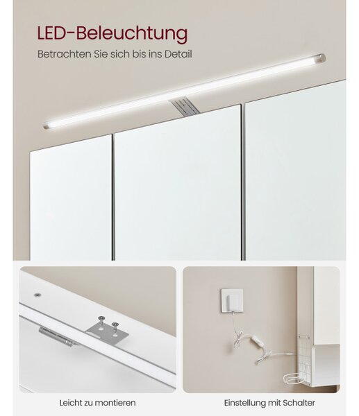 Zrcadlová skříňka s osvětlením BBK124W14
