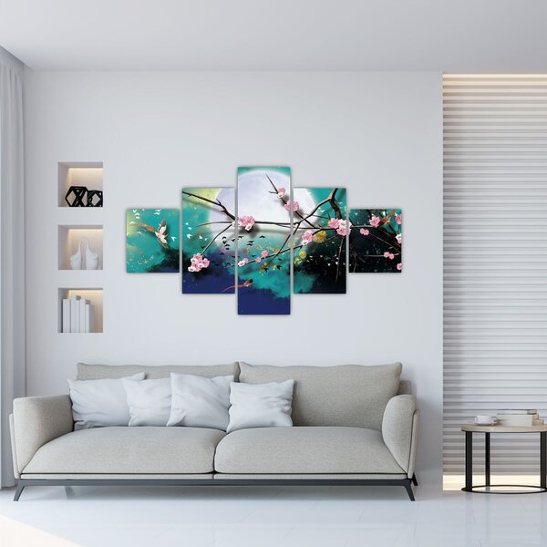 Obraz - Strom, grafika (125x70 cm)