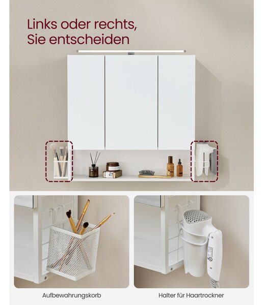 Zrcadlová skříňka s osvětlením BBK124W14