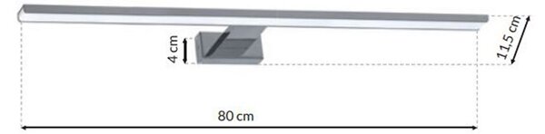 Nástěnné LED svítidlo Shine1, 1x LED 15w, 4000k, (80 cm)