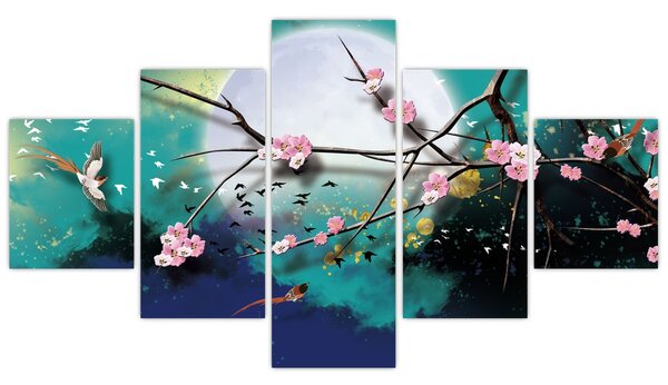 Obraz - Strom, grafika (125x70 cm)