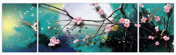 Obraz - Strom, grafika (170x50 cm)