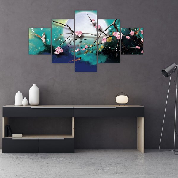Obraz - Strom, grafika (125x70 cm)