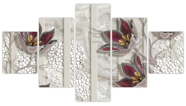 Obraz - Dekorativní květy (125x70 cm)