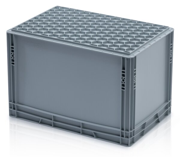 Přepravka EURO 60x40x40 se zesíleným dnem uzavřený úchyt