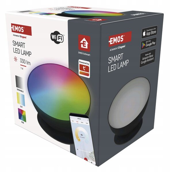 LED svítidlo Ambilight reflektor 7W lampa EMOS GoSMART stmívatelné CCT RGB WiFi