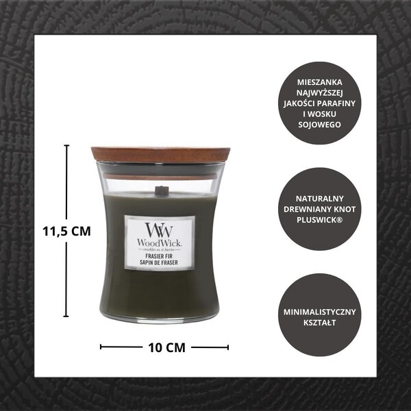 Sójová vonná svíčka frasier fir Woodwick 1 ks
