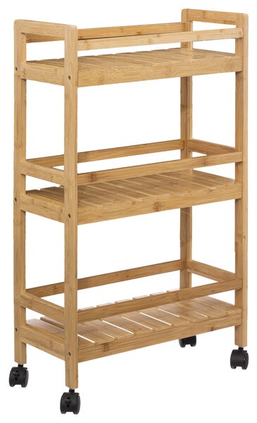 Kuchyňský vozík 5five Simply Smart bambusový, 3-patrový, 45,3 x 22 x 80 cm