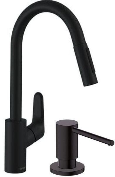 Sada kuchyňská baterie Hansgrohe Focus 31815670, dávkovač tekutin Hansgrohe A41 40438670