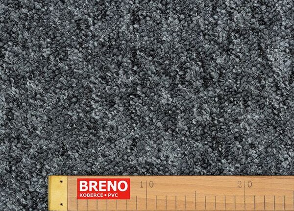 Breno Metrážový koberec OLYMPIC 78 – tmavě šedý, šíře 400 cm, Šedá