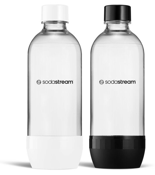 SodaStream láhev Jet 2x 1 l Black and white