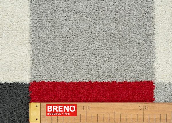 Breno Kusový koberec LOTTO 923/FM6X, 67x120 cm, Červená/Vícebarevné