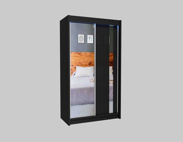 Kvalitní Šatní Skříň Gracja 120 cm Černá