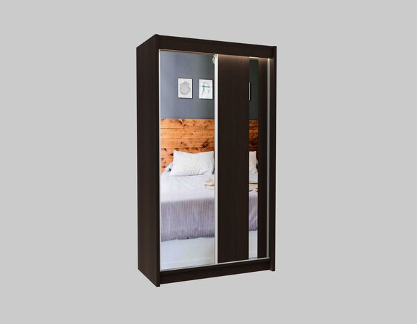Kvalitní Šatní Skříň Gracja 120 cm Černá