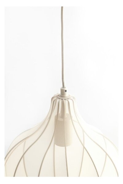 Béžové závěsné svítidlo s textilním stínidlem ø 29 cm Elati – Light & Living