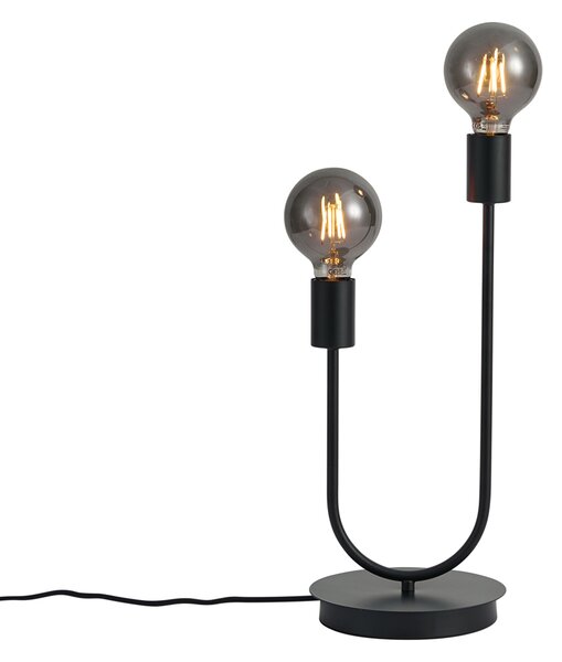Stolní lampa Art Deco černá 2-světla - Tuning