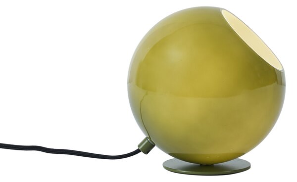 Retro stolní lampa zelená se sklem - Mabel