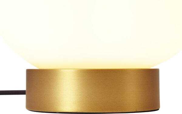 Designová stolní lampa mosazná s opálovým sklem - Sally