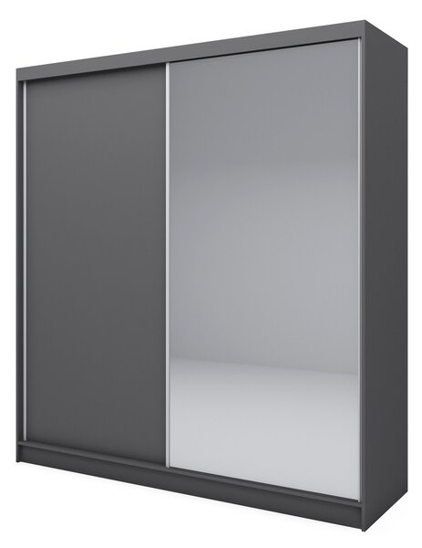 Kvalitní Šatní Skříň Patti 200 cm Šedá