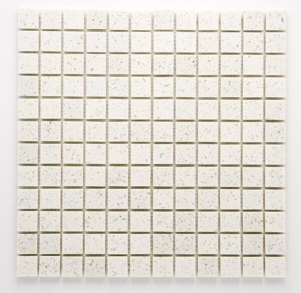 Mozaika z umělého kamene bílá 23x23mm