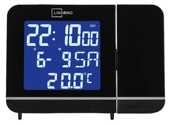 Livarno® Rádiobudík s projekcí času (černá) (100399193002)
