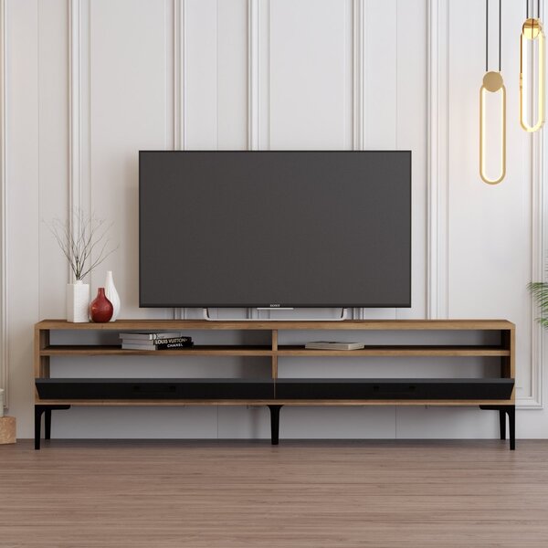 TV stolek/skříňka Irma 2 (ořech + antracit). Akce -25%