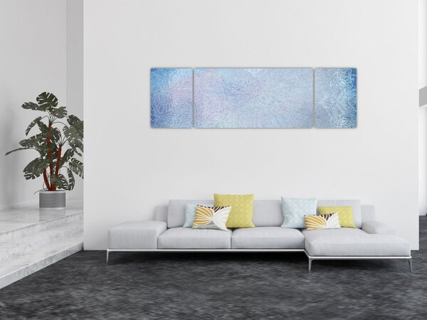 Obraz - Mandaly v modré (170x50 cm)
