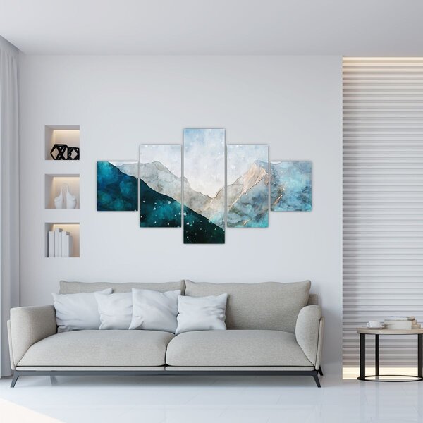Obraz - Kresba hor (125x70 cm)