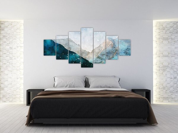 Obraz - Kresba hor (210x100 cm)