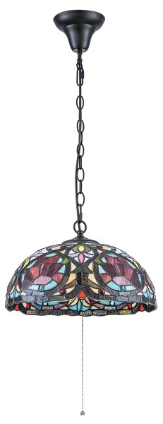 Quoizel QZ-LARISSA-P - Lustr na řetězu Tiffany LARISSA 3xE27/60W/230V