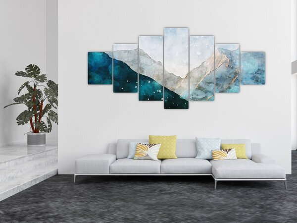Obraz - Kresba hor (210x100 cm)