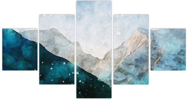 Obraz - Kresba hor (125x70 cm)